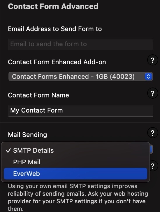 Contact Forms Enhanced - Mail Sending